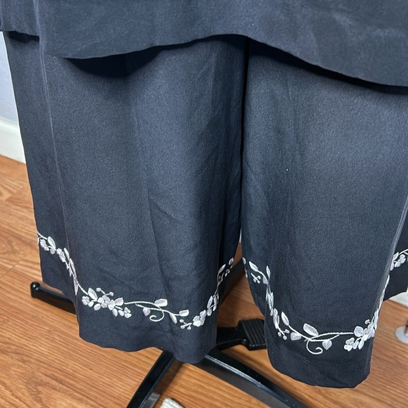 Sue Wong silk embroidered Cheongsam kimono duster/pants set - Picture 5 of 14